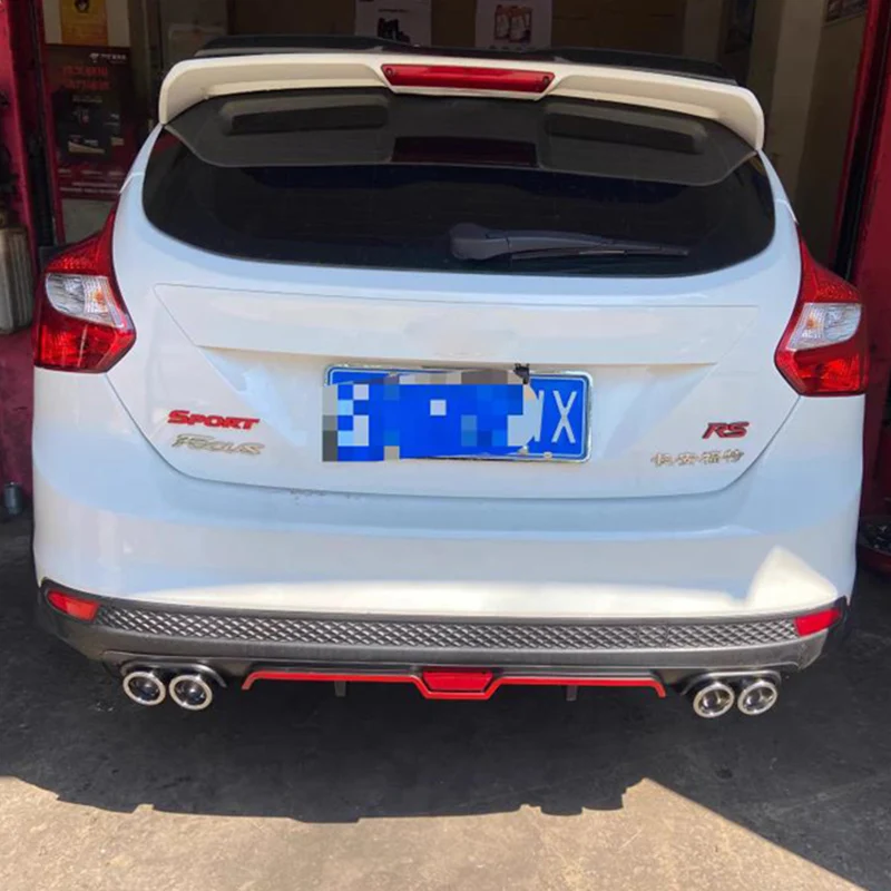 

Для Ford Focus хэтчбек RS/2005-2021 год задний диффузор бампер губы сплиттер спойлер выхлопная труба комплект кузова аксессуары