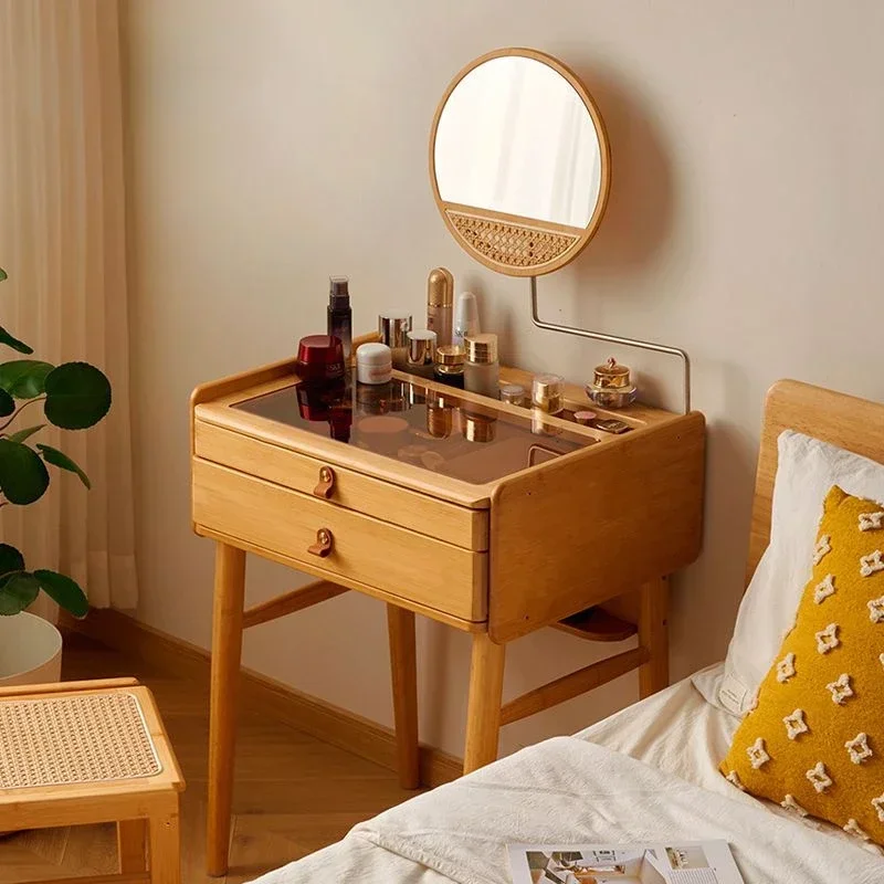 

Dressing Table Wooden Hairstyle Makeup Table Desk Toiletries Storage Bedroom Dressing Table Makeup Vanity Penteadeira Furniture