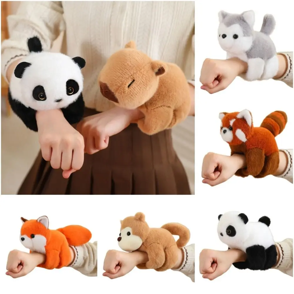 Panda Slap Armband Serie Capibara Wasbeer Pluche Pop Slap Armband Zachte Simulatie Aap Pluche Polsband Kerstspeelgoed