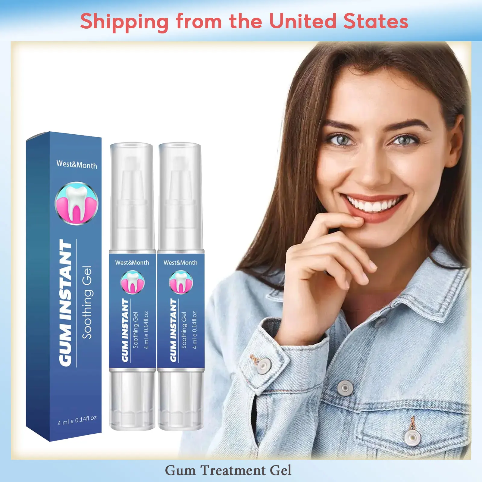 Gum Soothing Gel Relieve Gingival Atrophy Periodontitis Remove Tooth Plaque Stains Refresh Bad Breath Gum Recession Repair Gel