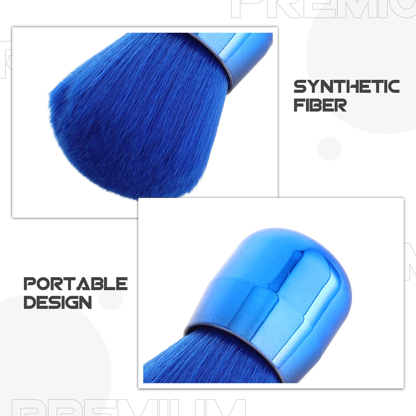 2本のメイクブラシ プロフェッショナルフェイスブラシセット パウダーとブラッシュ用 マッシュルームヘッド ソフトで密な毛 コンパクトで旅行に便利