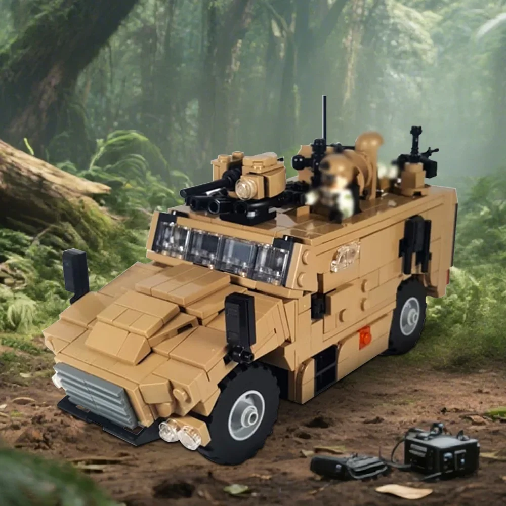 

MOC-222718 VBMR-L Serval Бронированные автомобили Франции Строительные блоки Модель Франция Военный бронеавтомобиль Кирпичи Сборка игрушек Подарок ребенку