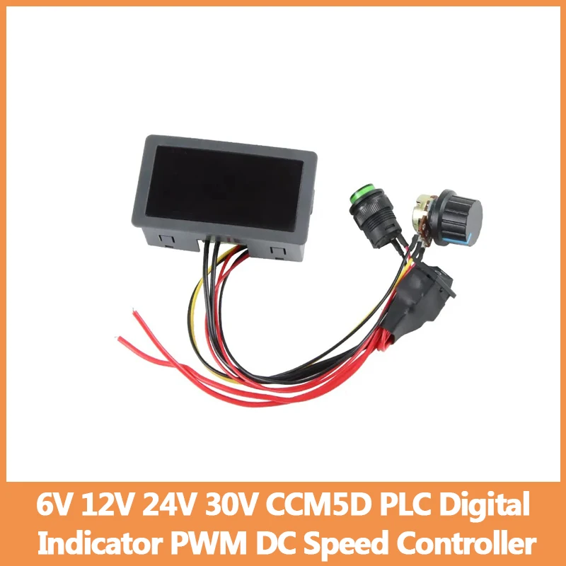 6V 12V 24V 30V CCM5D PLC Digital Indicator PWM DC Motor Speed Regulator CW CCW Switch Stepless Speed Regulator