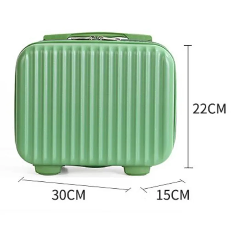 Korean Candy Color Vintage Suitcase 14 Inch Cosmetic Case High Appearance Gift Box 30X15X22CM