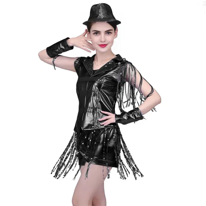 

Новинка 2025 года, костюм для джазового танца для женщин, одежда для современного танца, танцевальная одежда для косплея, униформа болельщика, облегающая сценическая одежда S