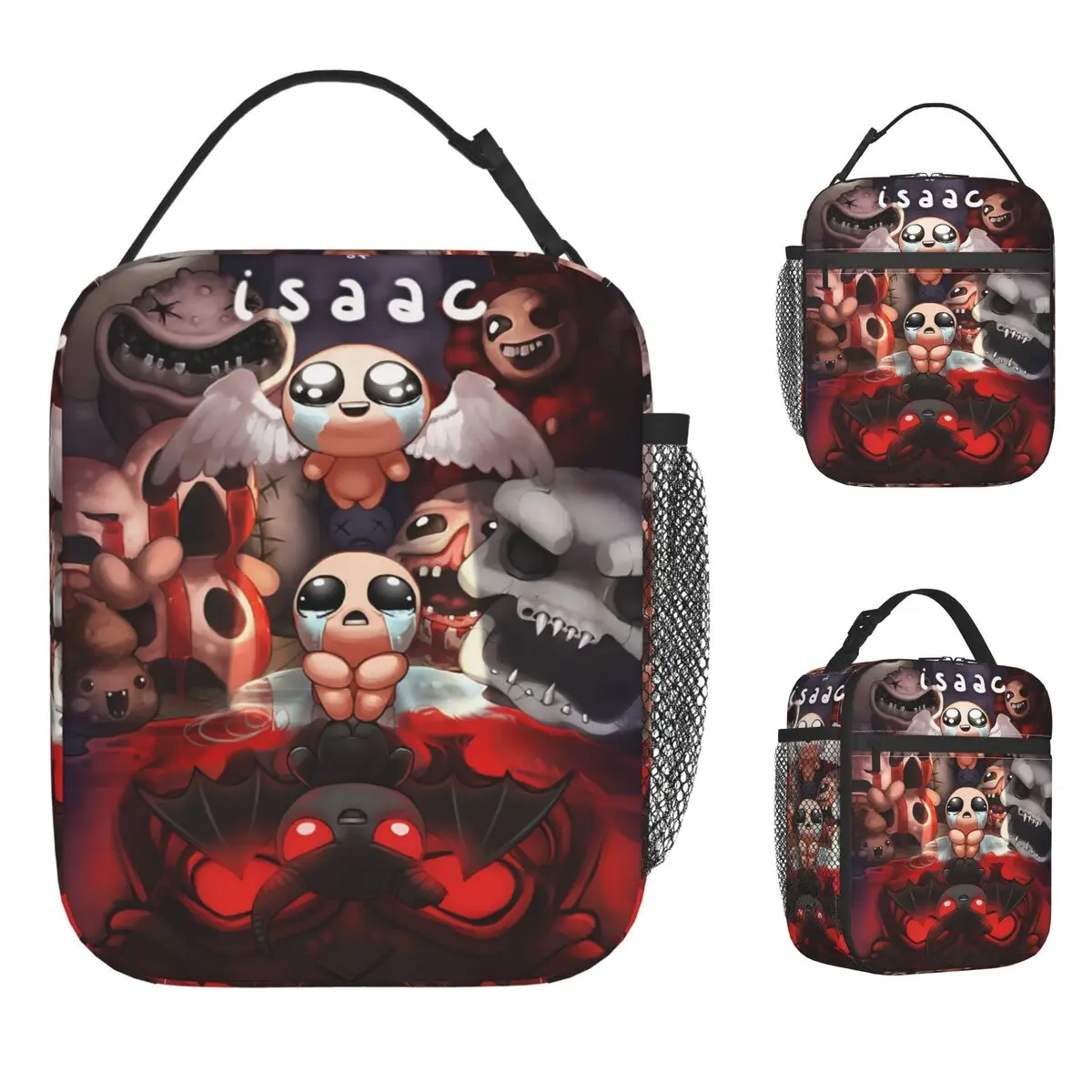 

Сумка для обеда The Binding Of Isaac, эстетическая коробка для завтрака для женщин, уличный пикник, Оксфорд, графический дизайн, термосумка-тоут