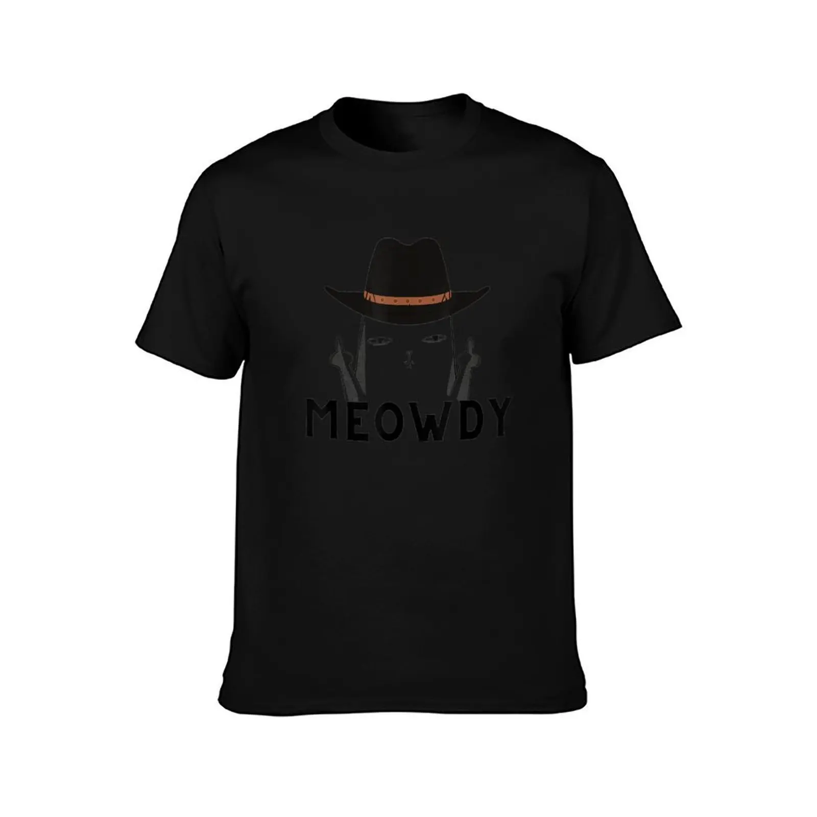 Meowdy, Funny Mashup Meow and Howdy ,Cat Meme,Cat Lover T-Shirt t shirt man plain T-Shirt