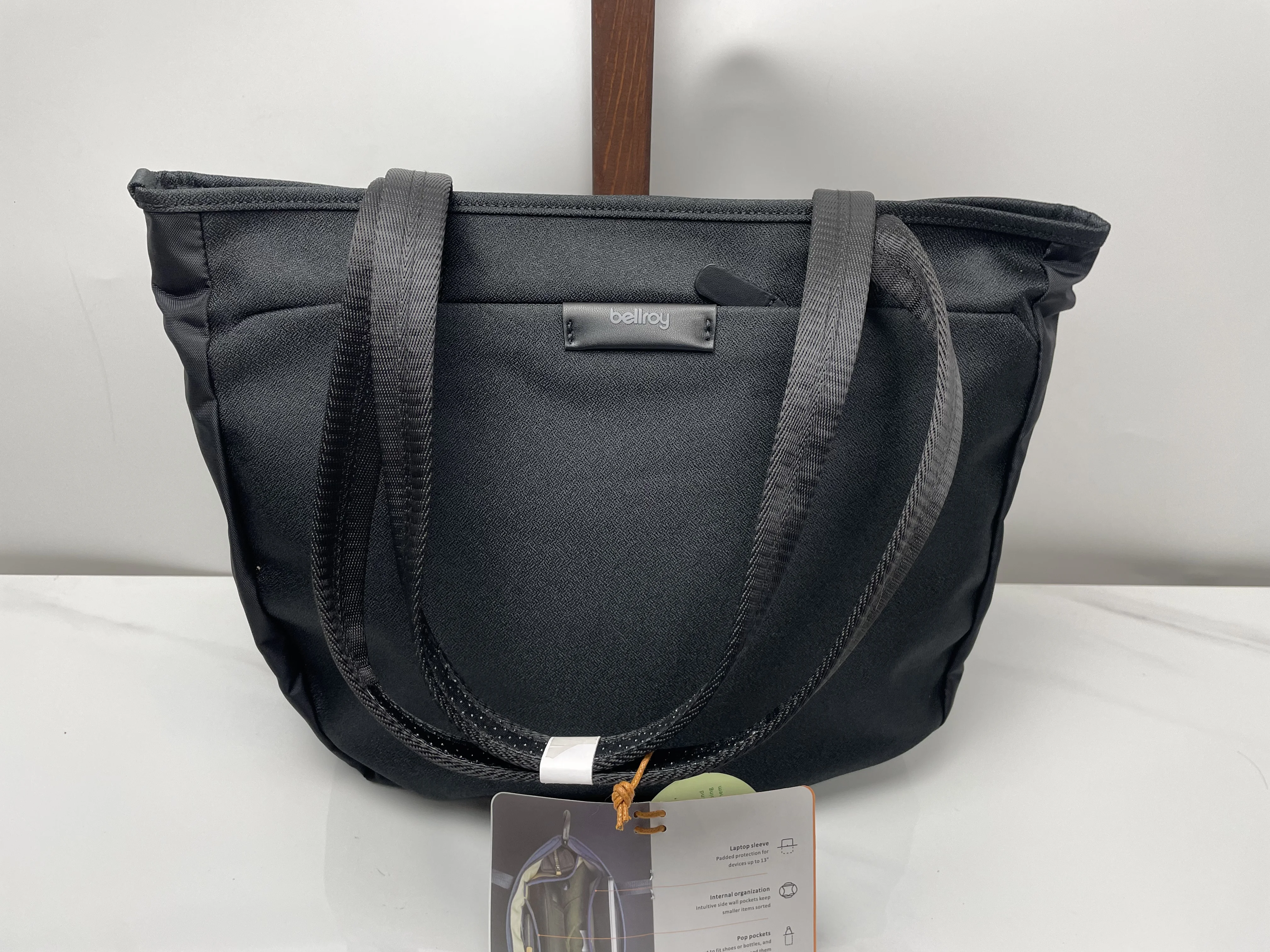 Bellroy Tokyo Tote Compact Handbag | 12L Black Tote Bag for Everyday Use