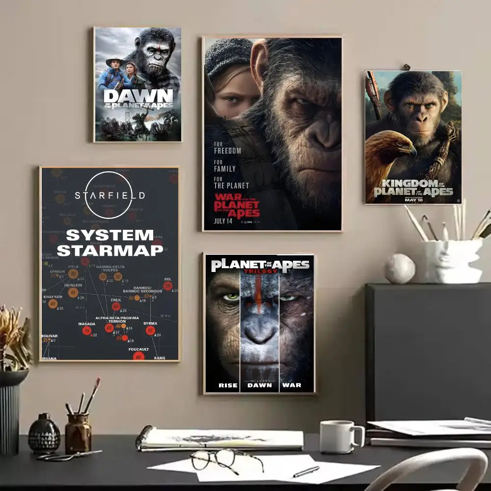 K-Kingdom Of The Planet Of The Apes Poster HD Printing Wall Art Home Decor For Bedroom Drawing Room Office Idea Gift