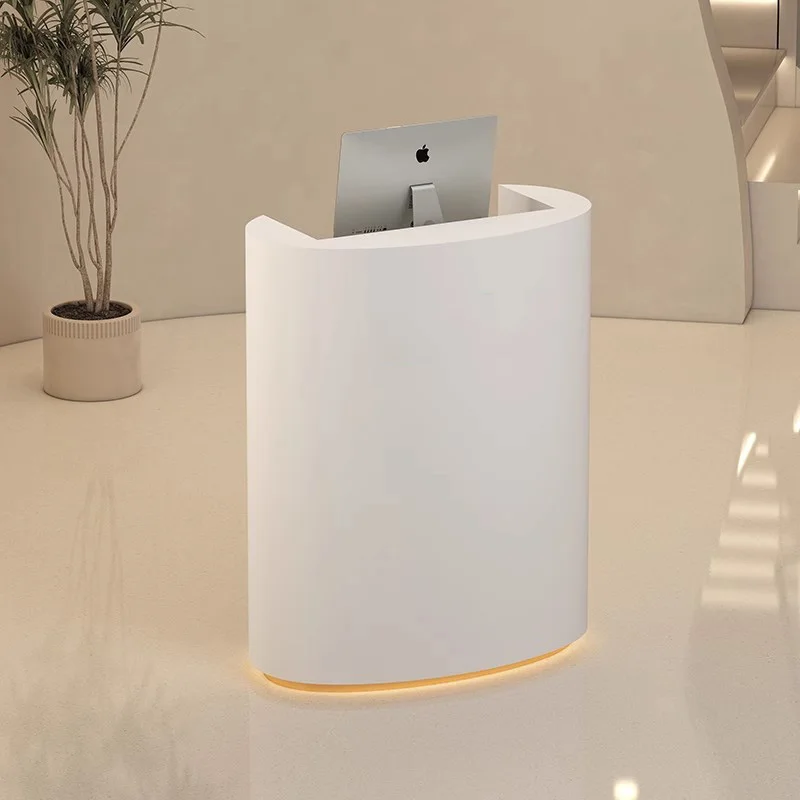 

Corner Hotel Reception Desks Industrial Nail Aesthetic Company Reception Desks Bar White Comptoire Accueil Commercial Furniture