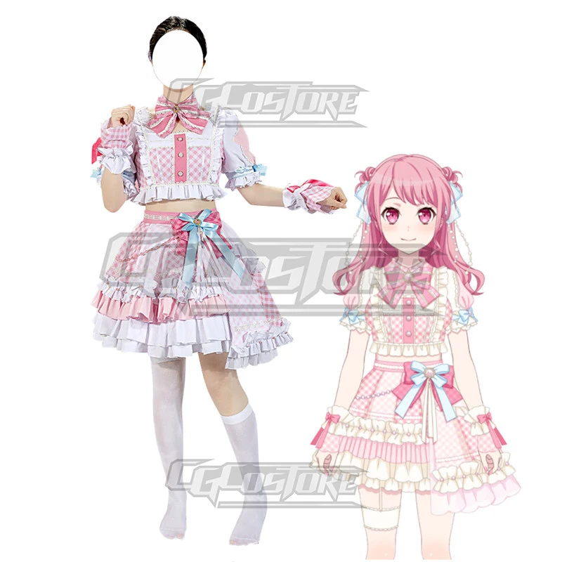 

BanG Dream! Maruyama Aya Косплей Костюм Аниме Платья Рождество Хэллоуин Бесплатная доставка CG1920