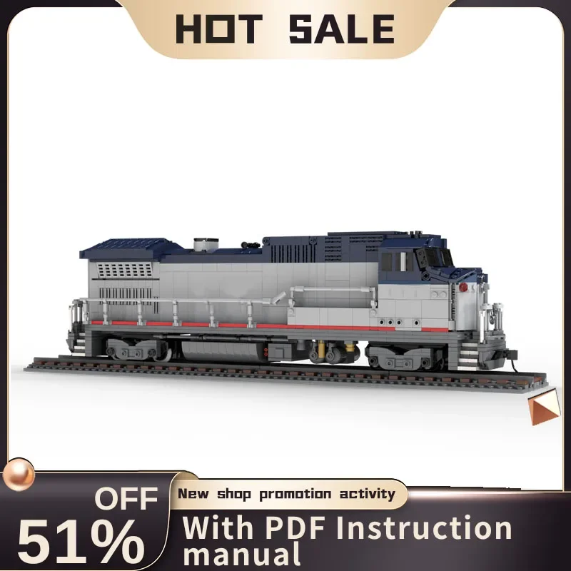 

New 1697Pcs City Technical Train Tracks Railway Moc 507 Ge P32Bwh Model Building Blocks Diy Creative Ideas Kid Toy Birthday Gift