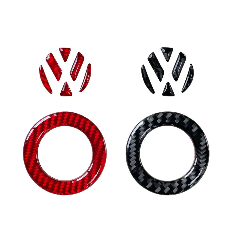 Car Interior Carbon Fiber Car Steering Wheel Sticker Decor For VW 2011-2016 POLO CC Tiguan Golf 6 Golf 7 Passat Touran