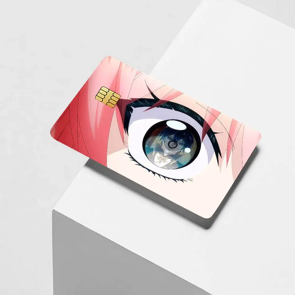 Anime 7th T-time L-Loop Credit Card Decorative Card Stickers Suitable For Bank Cards Metro Transit Anti-scratch Gift 4PCS