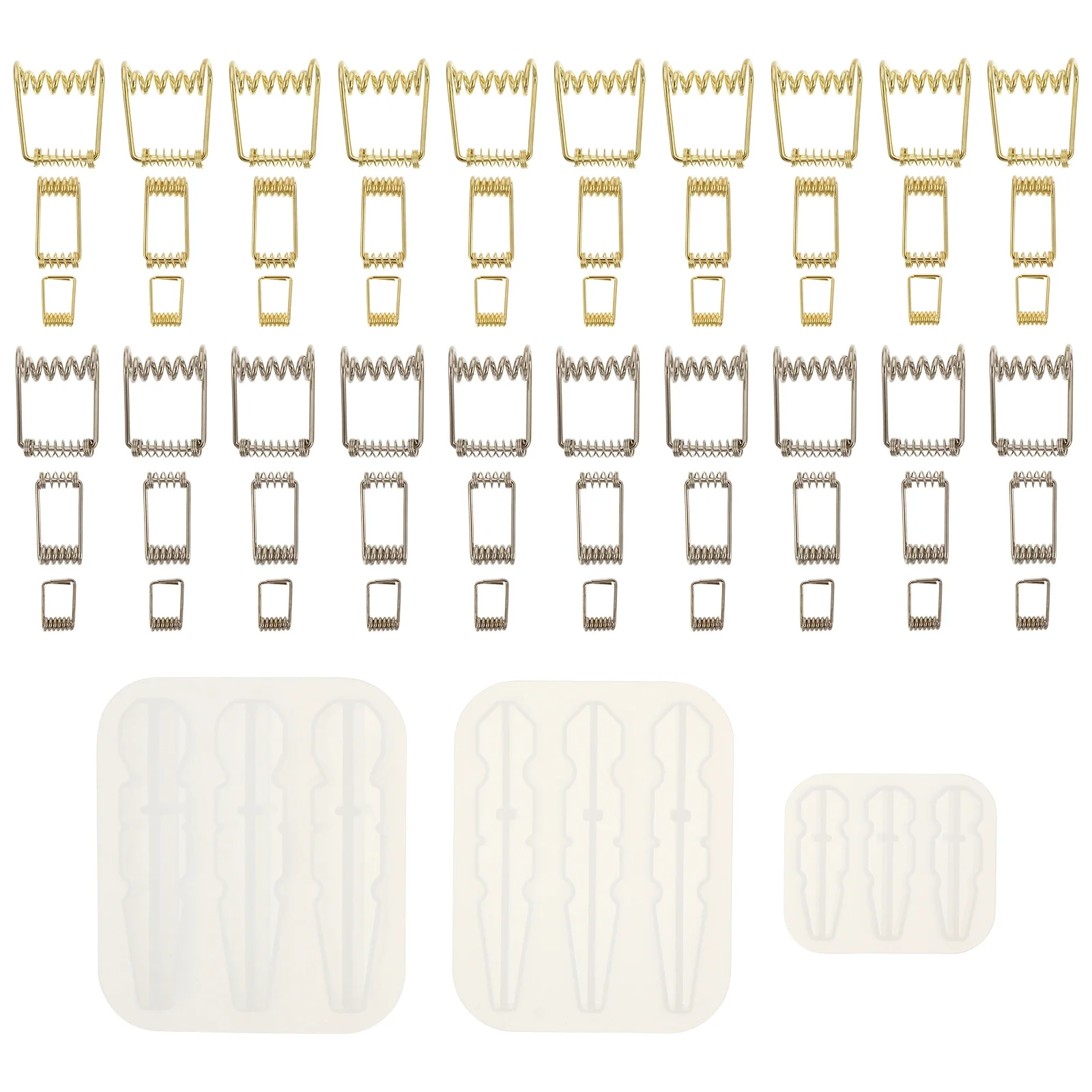 

3pcs Springs Silicone Photo Clip Mold Set Diy Craft Resin Casting Mould For Jewelry Making Tool Transparent