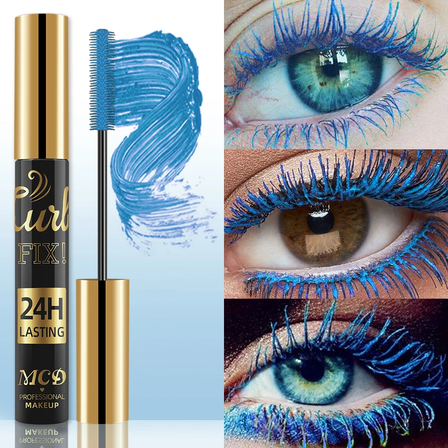 

Blue 5D silk mascara with big eyes Waterproof Quick Dry Eyelash Extension Cream Make-up for women Eyelash mask