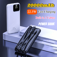 2025 New Power Bank 20000mAh External Spare Battery 22.5W Fast Charging Portable Charger for IPhone Xiaomi Redmi Poco Powerbank