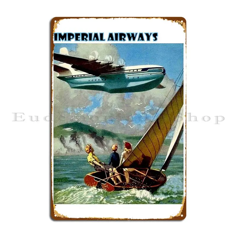 Imperial Airways Vintage Travel And Tourism Advertising Print Metal Plaque Poster Wall Mural Cinema Printing Tin Sign Poster