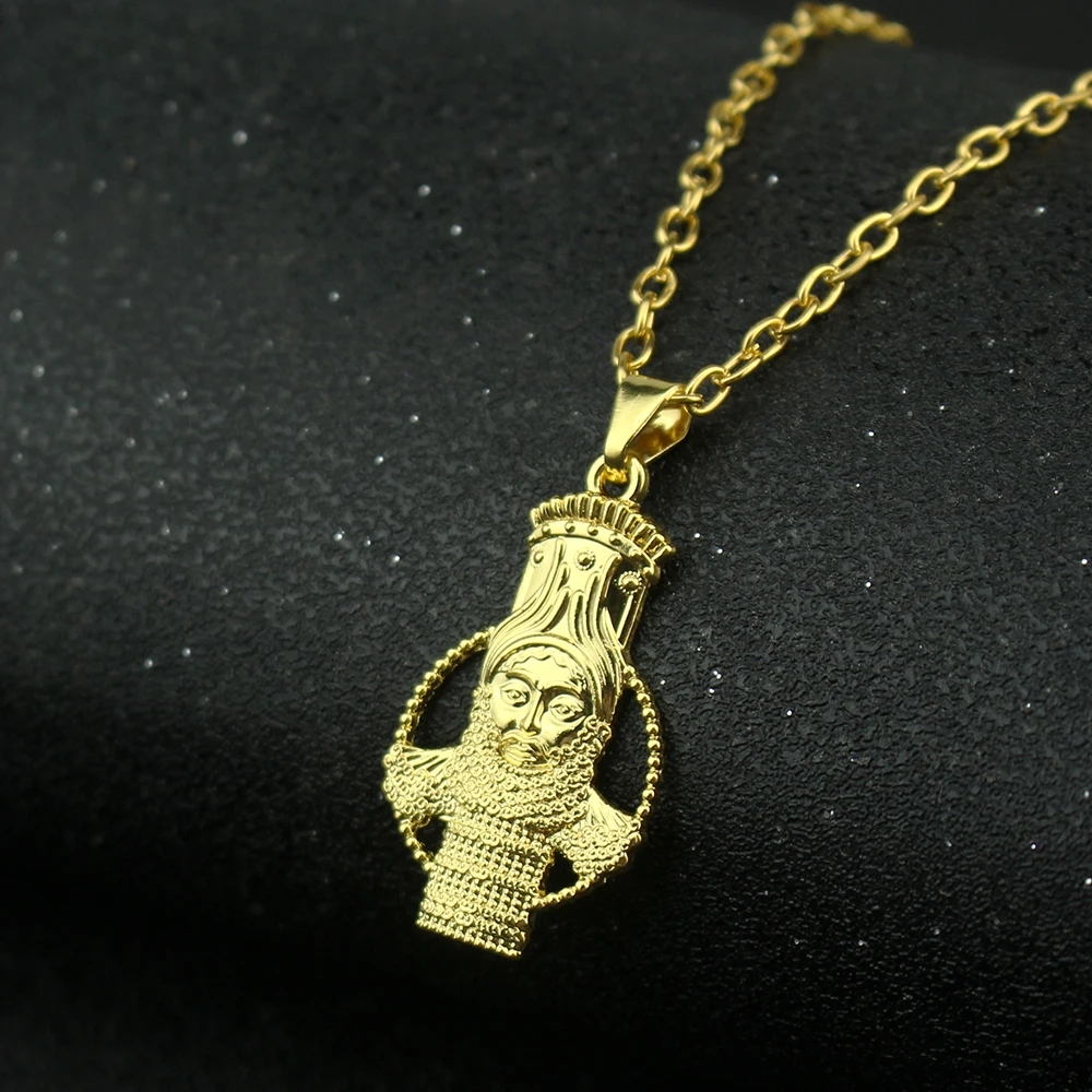 Ashur Pendant Necklaces Lama Lamma Winged Bull Lamassu is an Assyrian Protective Deity Jewelry for Women Men