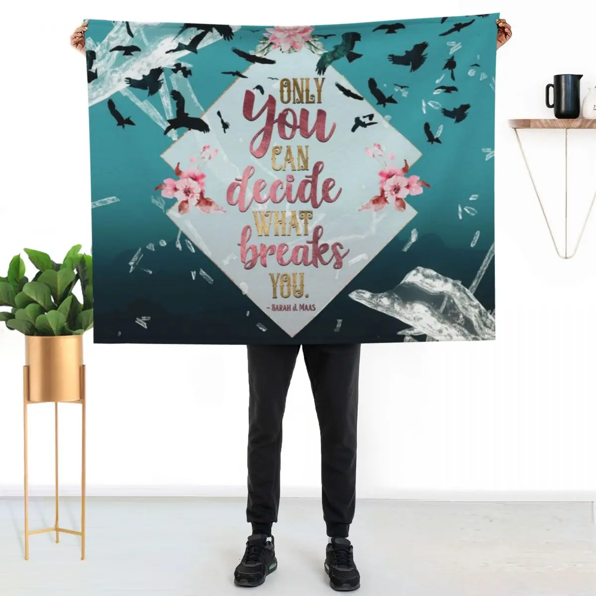 Only you can decide what breaks you Throw Blanket Soft Cute Cute Plaid Hair Warm Quilt Blankets