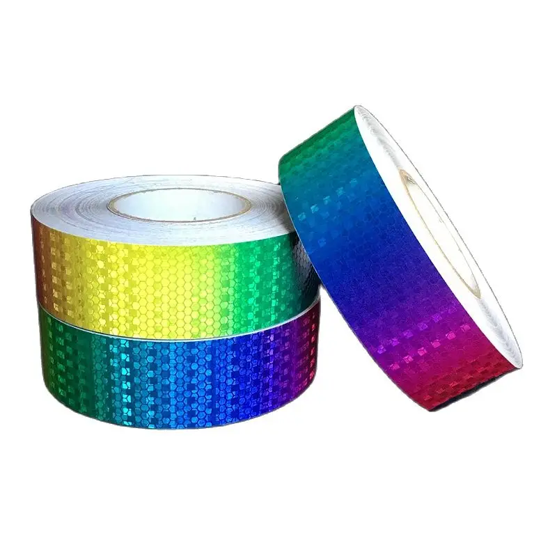 

5cm Self-adhesive Rainbow PVC Reflective Warning Safety Tape