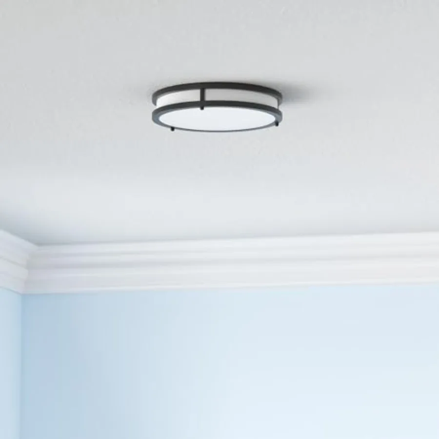 Flush Mount Ceiling Light, 30W 4000Lm 5CCT Dimmable LED Ceiling Light Fixture, 2700K/3000K/4000K/5000K/6500K Adjustable 10 Inch