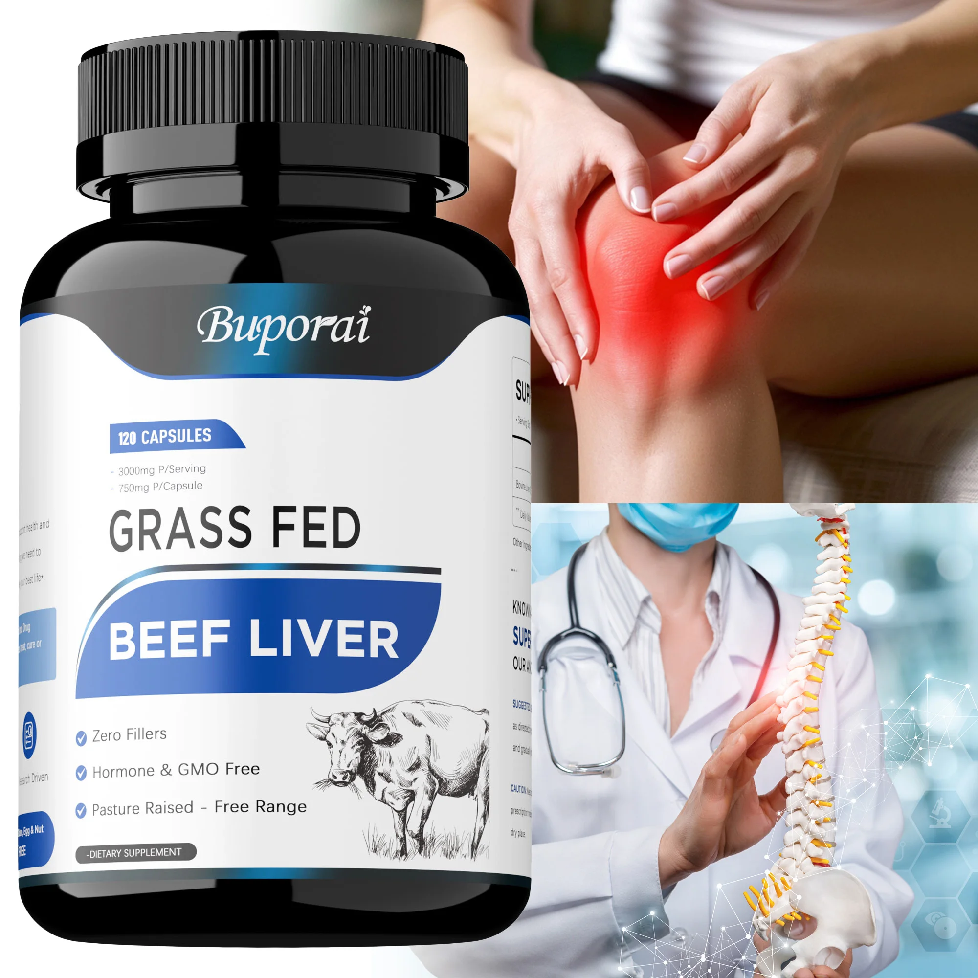 

Grass Fed Beef Liver Capsules - Improves Skin Condition, Promotes Red Blood Cell Production, Increases Energy Levels