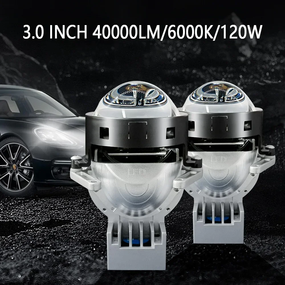 

Upgrade Your Car with 3 Inch Bi LED Laser Projector Lens Headlight Retrofit 12V 120W 6000K