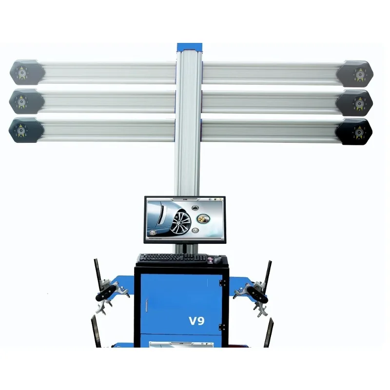 Automobile wheel aligner beam automatic lift without lift y