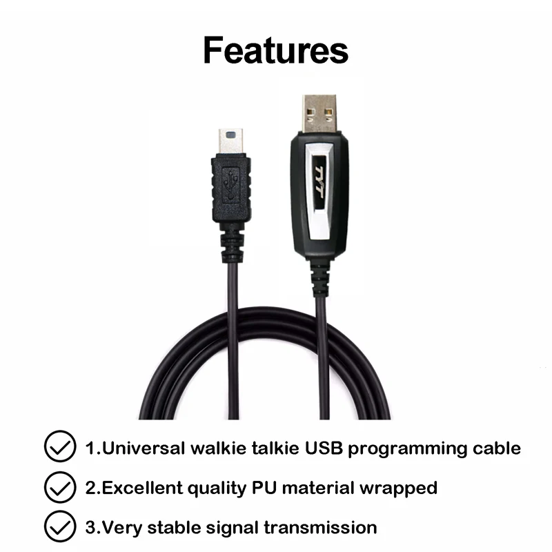 Applicable au câble de programmation TH-9800 TYT TH-7800 TC-320 station de radio de voiture ligne d'écriture de fréquence ligne de programmation USB