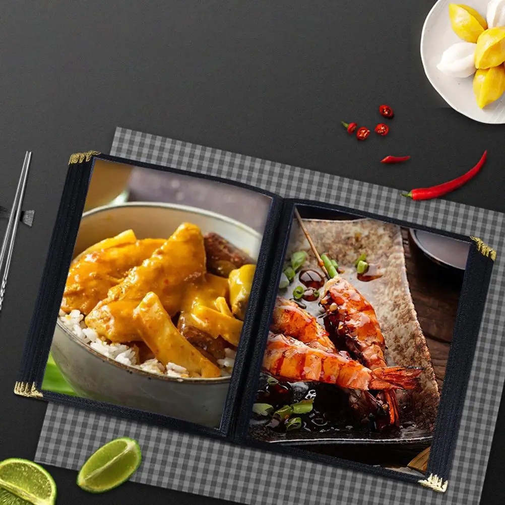 Transparent Menu Covers A4 PVC Folder 8 Pages Restaurant Hotel Cafe Binder Protector Display St Practical Modern Design