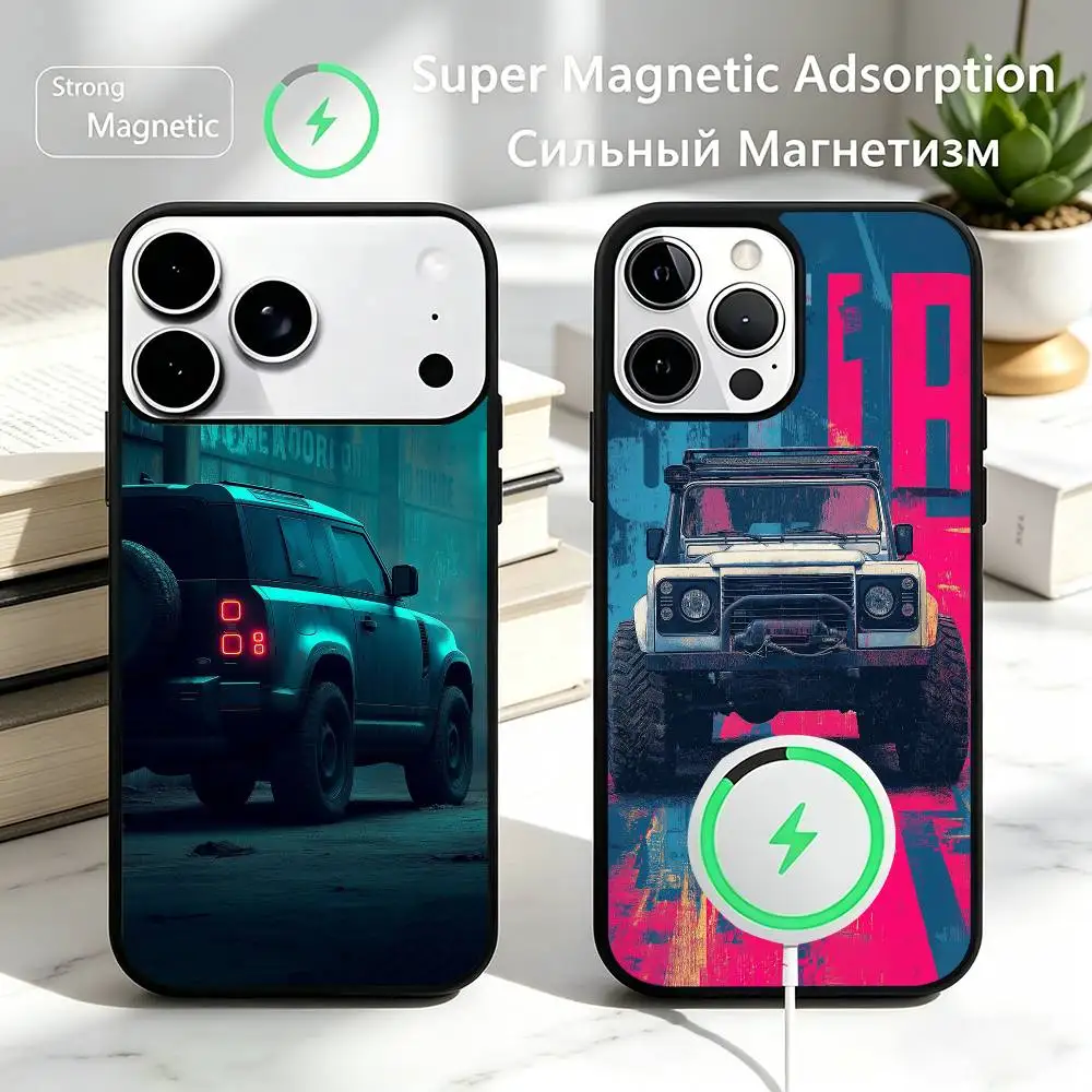 

SUV CAR for Range RovEreS Phone Case For iPhone17,16,15,14,13,12,11 Plus,Pro Magnetic with Magsafe Wireless Charging