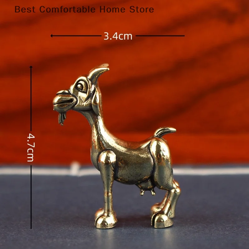 

Винтажная латунная статуя козла, ретро-скульптура животного для домашнего и офисного декора, идеально подходящая для коллекционного орнамента