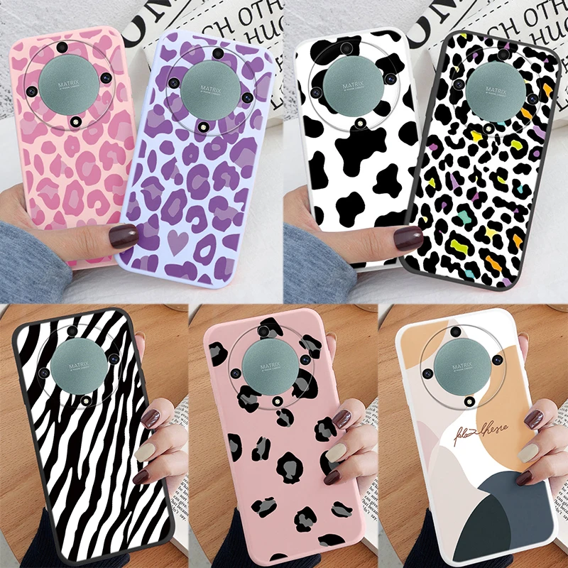 For Honor X9A Magic5 Lite 5G Case Fashion Leopard Print Back Cover Soft TPU Shockproof Funda For Honor Honor Magic 5 Lite Shell