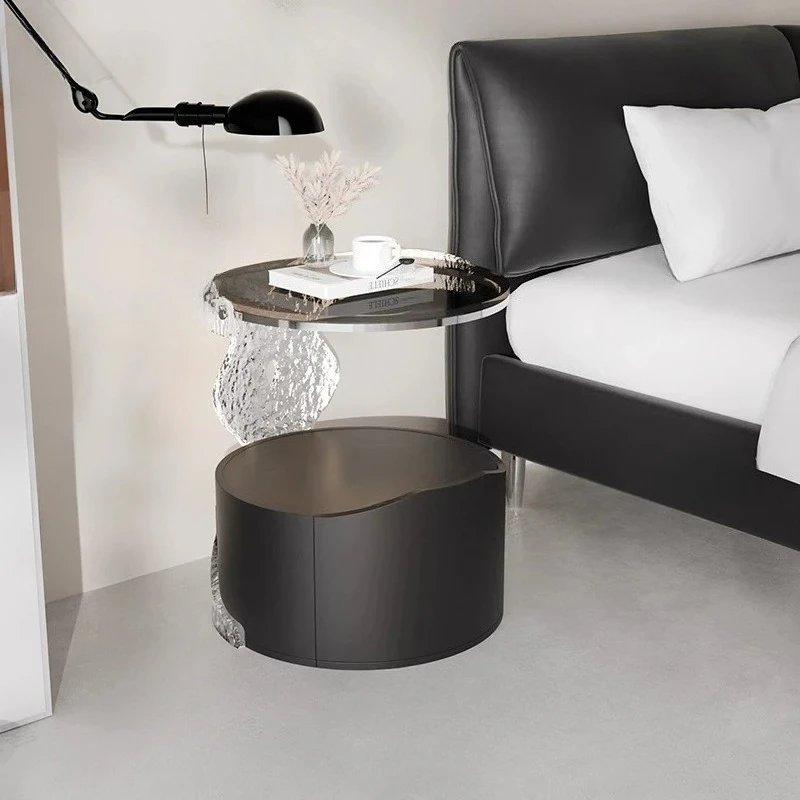 

Trendy Unique Bedside Table Decor Korean Bedroom Drawers Nightstand Living Room Luxury Simple Mesitas De Noche Home Furniture