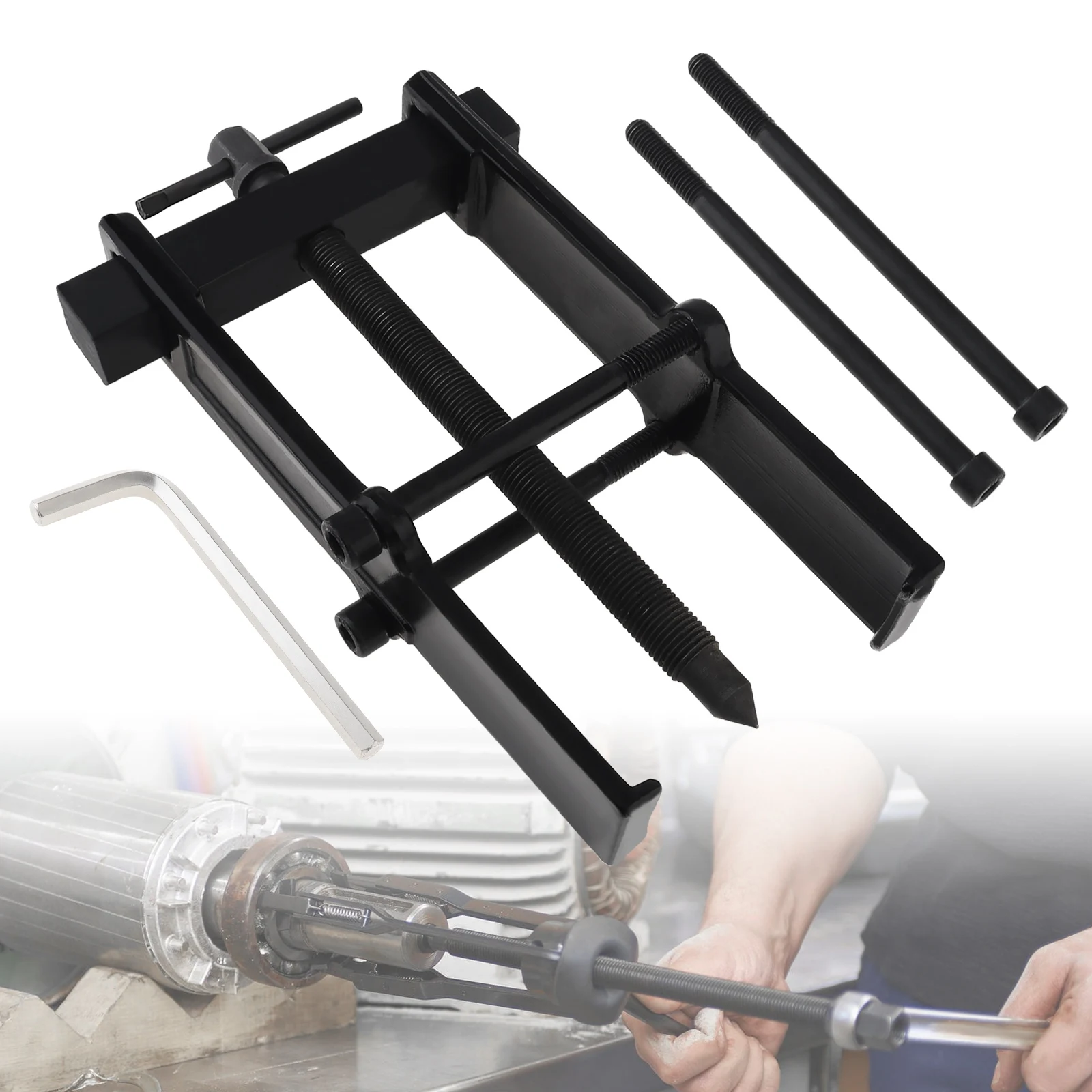 10 Inches Car Bearing Puller Two Claw Separate Lifting Device for Auto Mechanic Car Repair Strengthen Disassembly Hand Tools