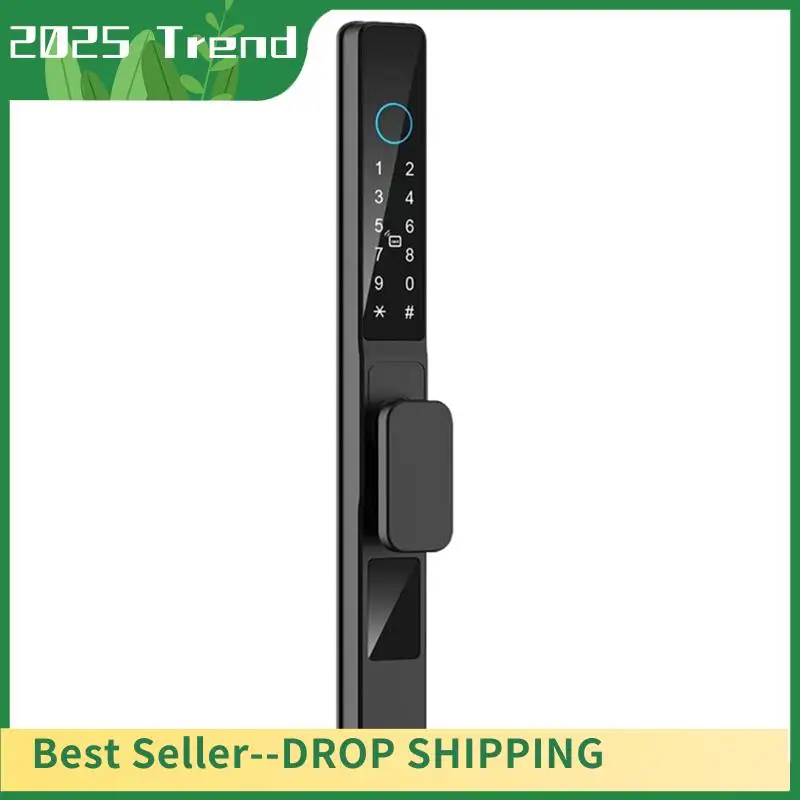 

Top Deals Tuya Wifi App Waterproof Smart Aluminum Door Lock Double Hook Mortise Fingerprint Password Sliding Door Lock