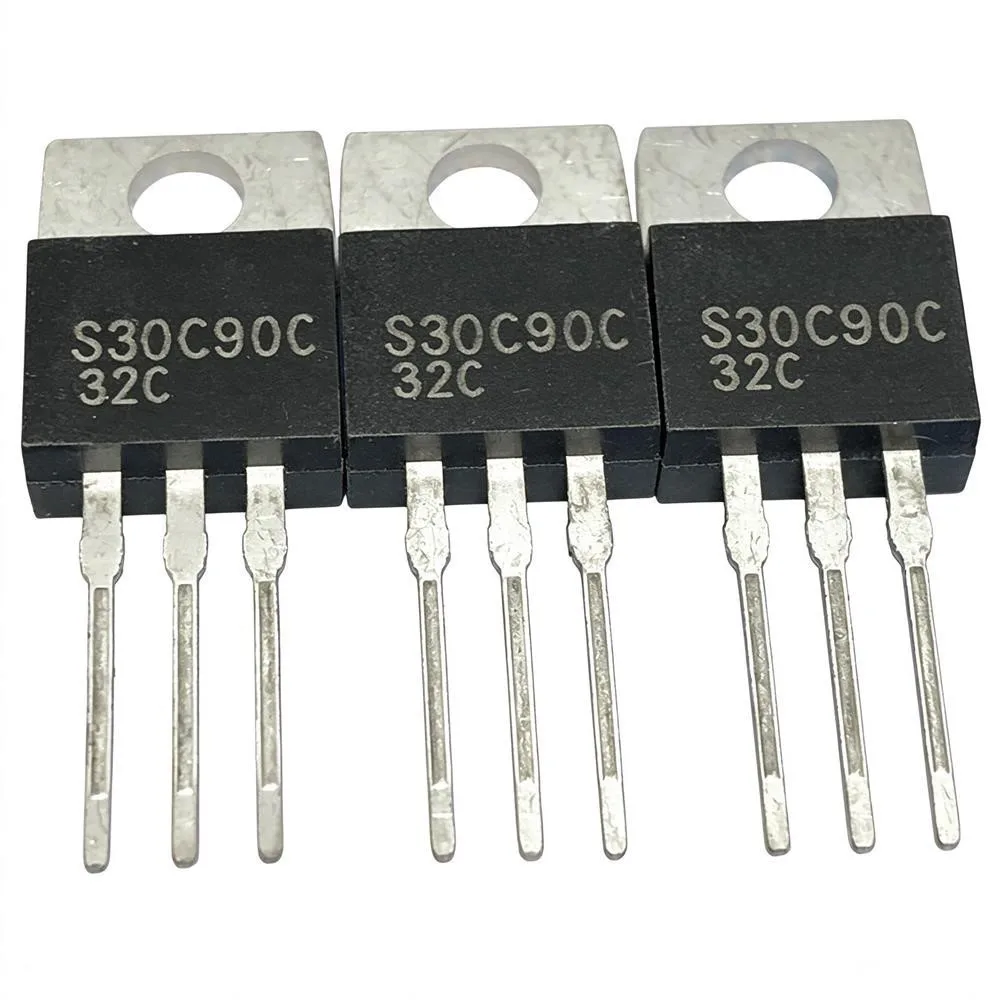 5PCS S30C90C 90V 30A VNP10N07 10A 70V STTH12S06FP 12A 600V BUZ100 50V 60A K8A55DA TK8A55DA 7.5A 550V SE100P60A