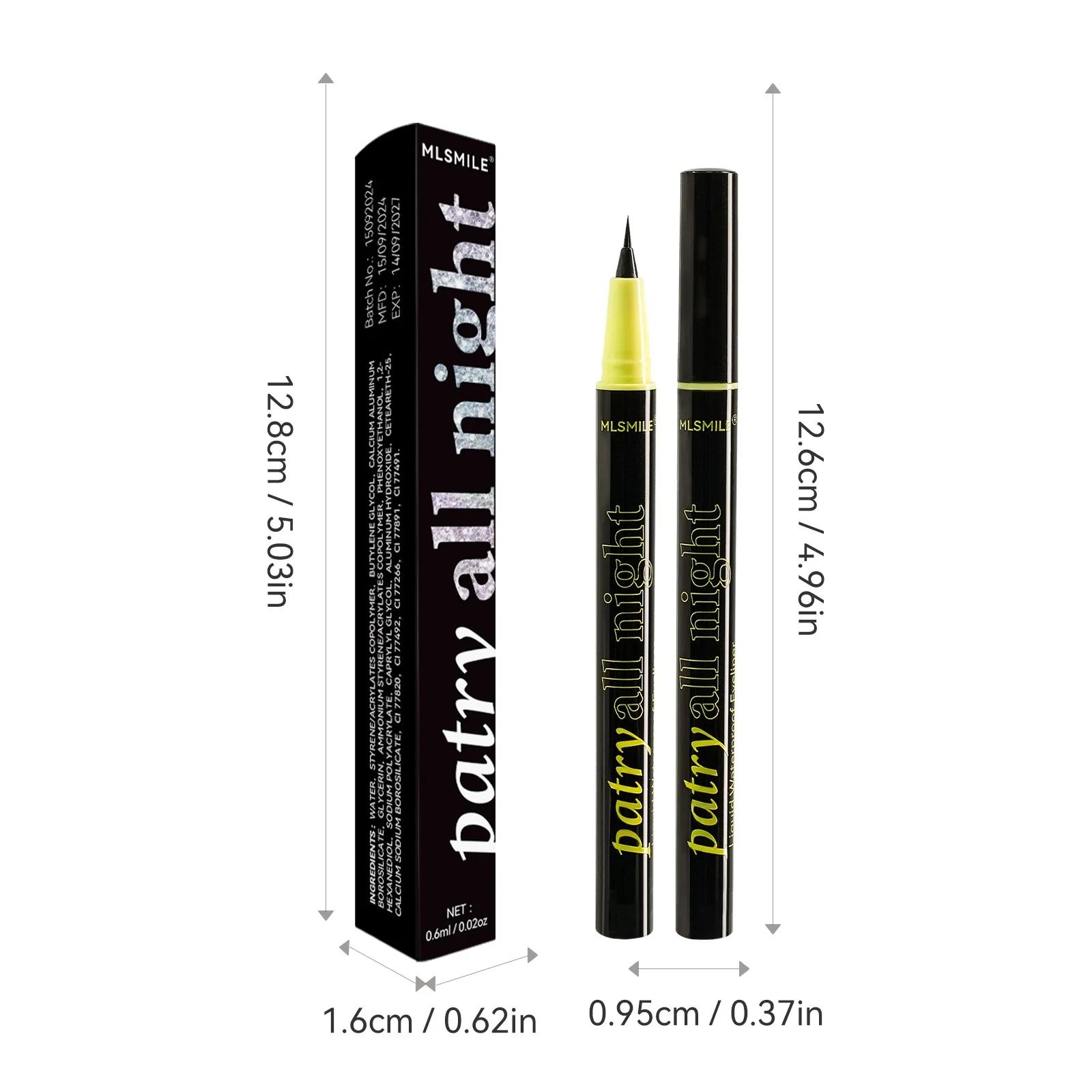 สีสันอายไลเนอร์กันน้ํากันน้ํา 4 สี Fine Tip Quick Dry Smudge Proof Party แต่งหน้า