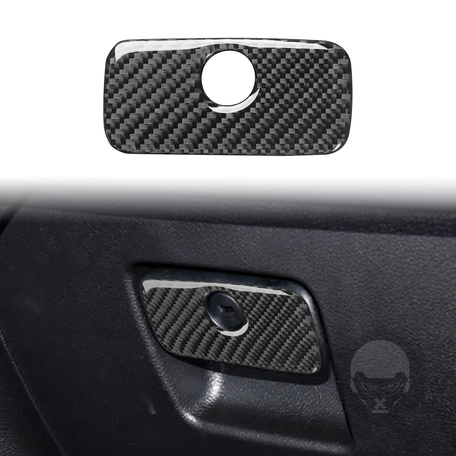 For Jeep Wrangler JL 2018-23 Gladiator 2020-2023 Carbon Fiber co-pilot Glove Box Handle panel Car Interior Accessories Stickers image 3
