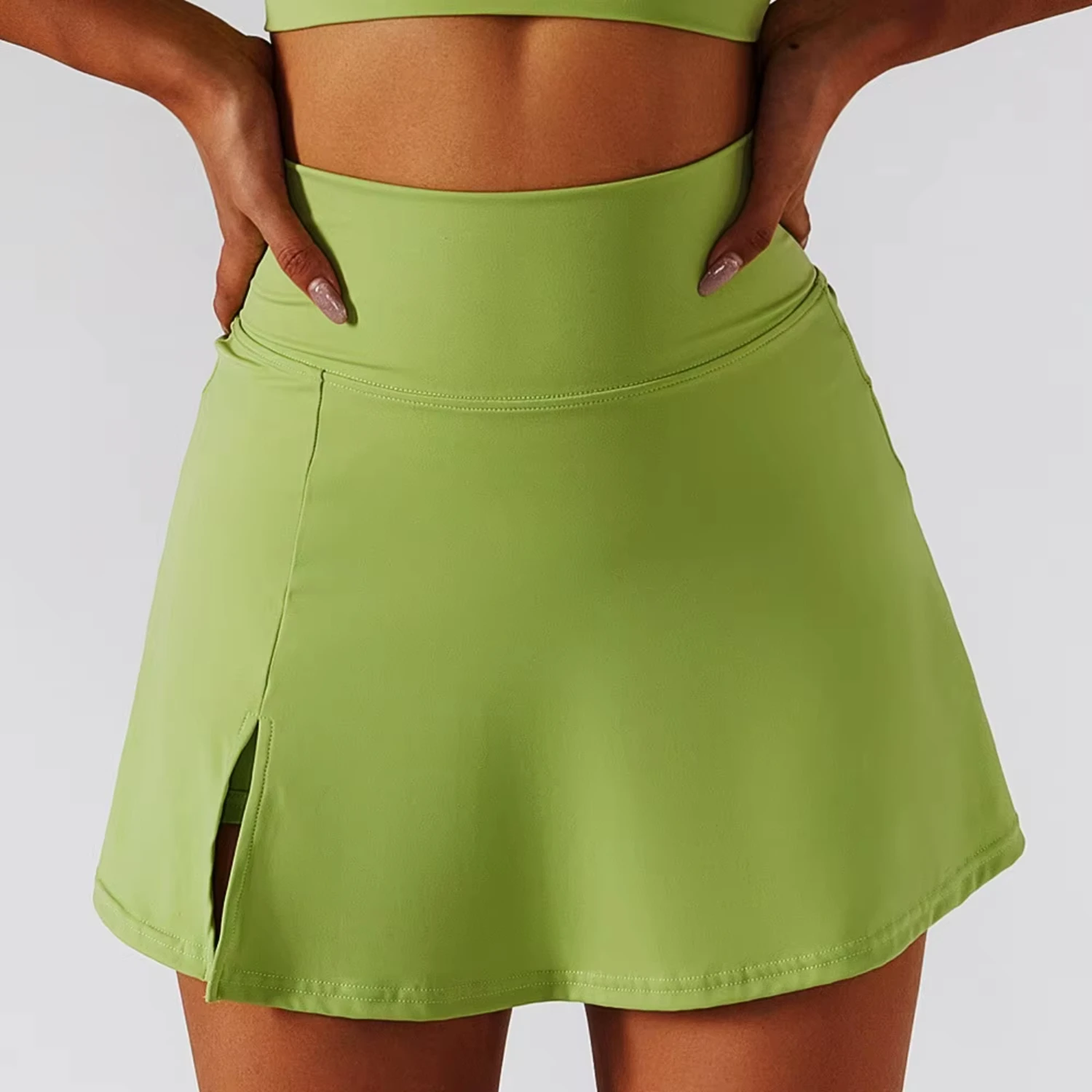 SXHWC Mini Safe Sports Skirt Workout Tennis Skirts  Women Dancing Fitness Shorts High Waist Quick Dry Running Skorts