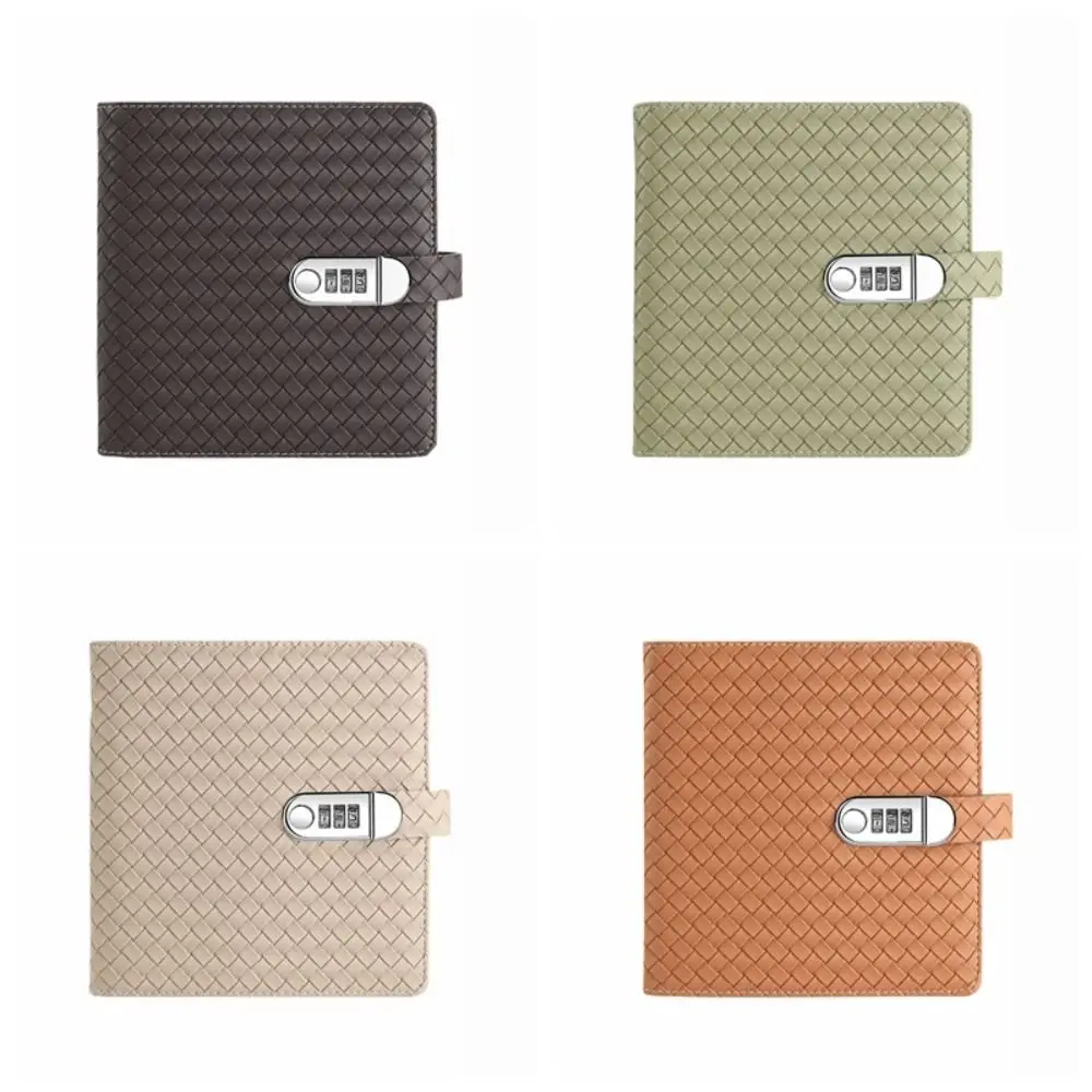 Emboss FWeaving Texture Envelop Savings Challenges Book 50Sheets Savings Handbook Saving Money Binder Account Book PU Leather