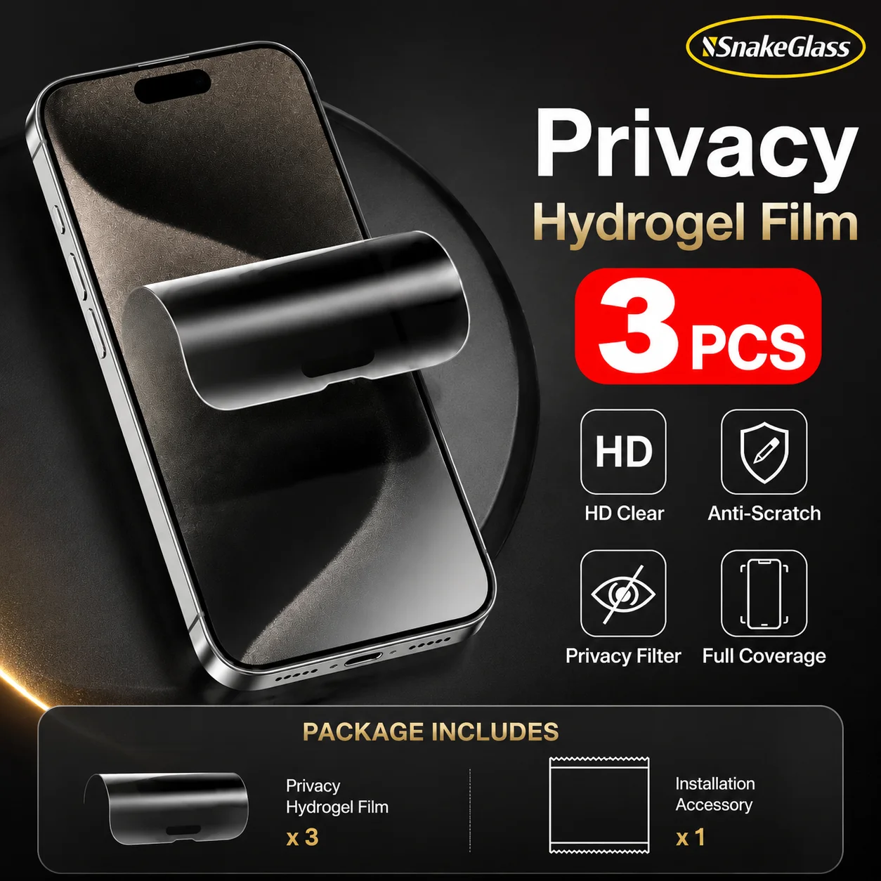 3PCS Privacy Hydrogel Film For iPhone 15Pro 14 11 13 12 16 17 Pro Max 17e Air Protector For 16 Plus XS XR 8 SE Soft Protection