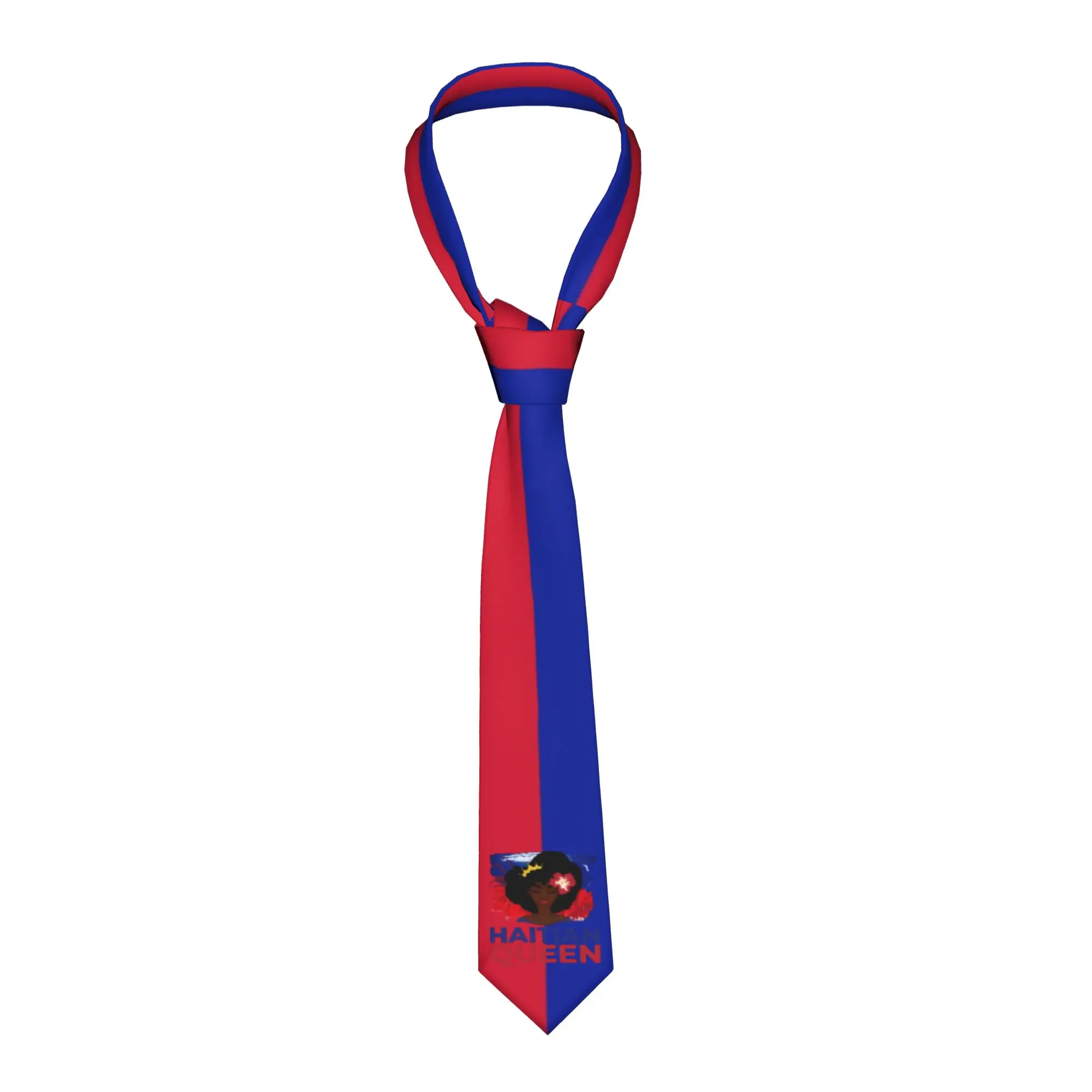 Formal HAITIAN QUEEN Neck Ties Mens Silk Haitian Proud Necktie for Office Cravat
