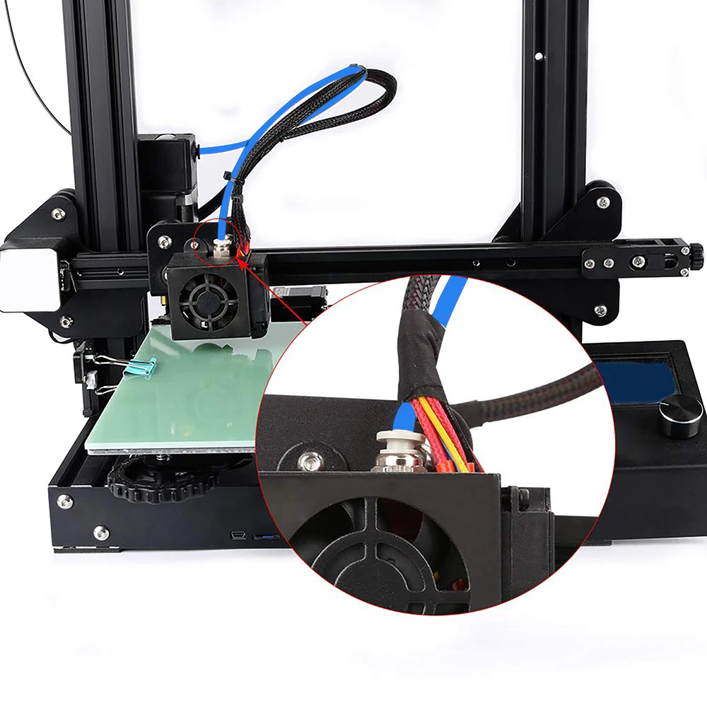 Tubo de teflón de PTFE para extrusora Bowden V5, V6, j-head, filamento de 2,5mm, accesorios de impresoras 3D, 1 metro, ID, 1,75mm