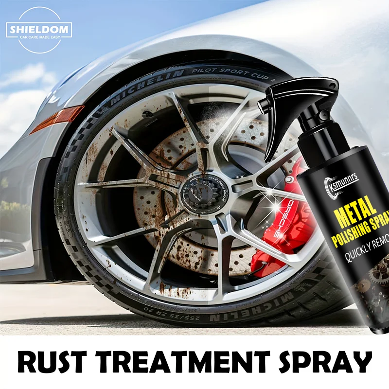 

Motorcycle Rust Remover for Metal Strong Rust Stain Removal Spray Fast-Acting Rust Dissolver Converter for Car Wheels, Locks,