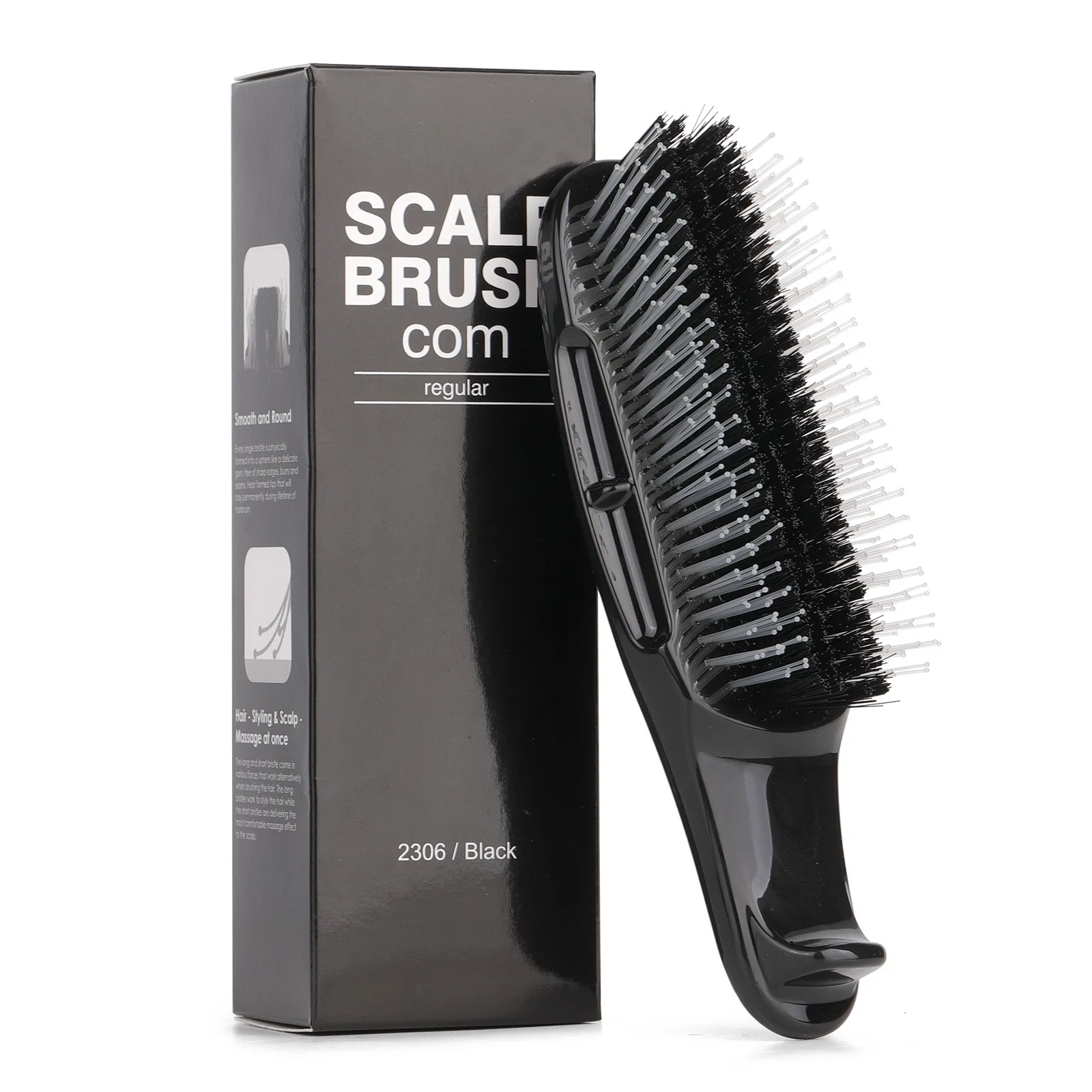 Electroplated Fine Needle Comb Head Meridian Massage Scalp Cleaning Care Dry Wet Dual-Purpose Hair Comb for Personal Care