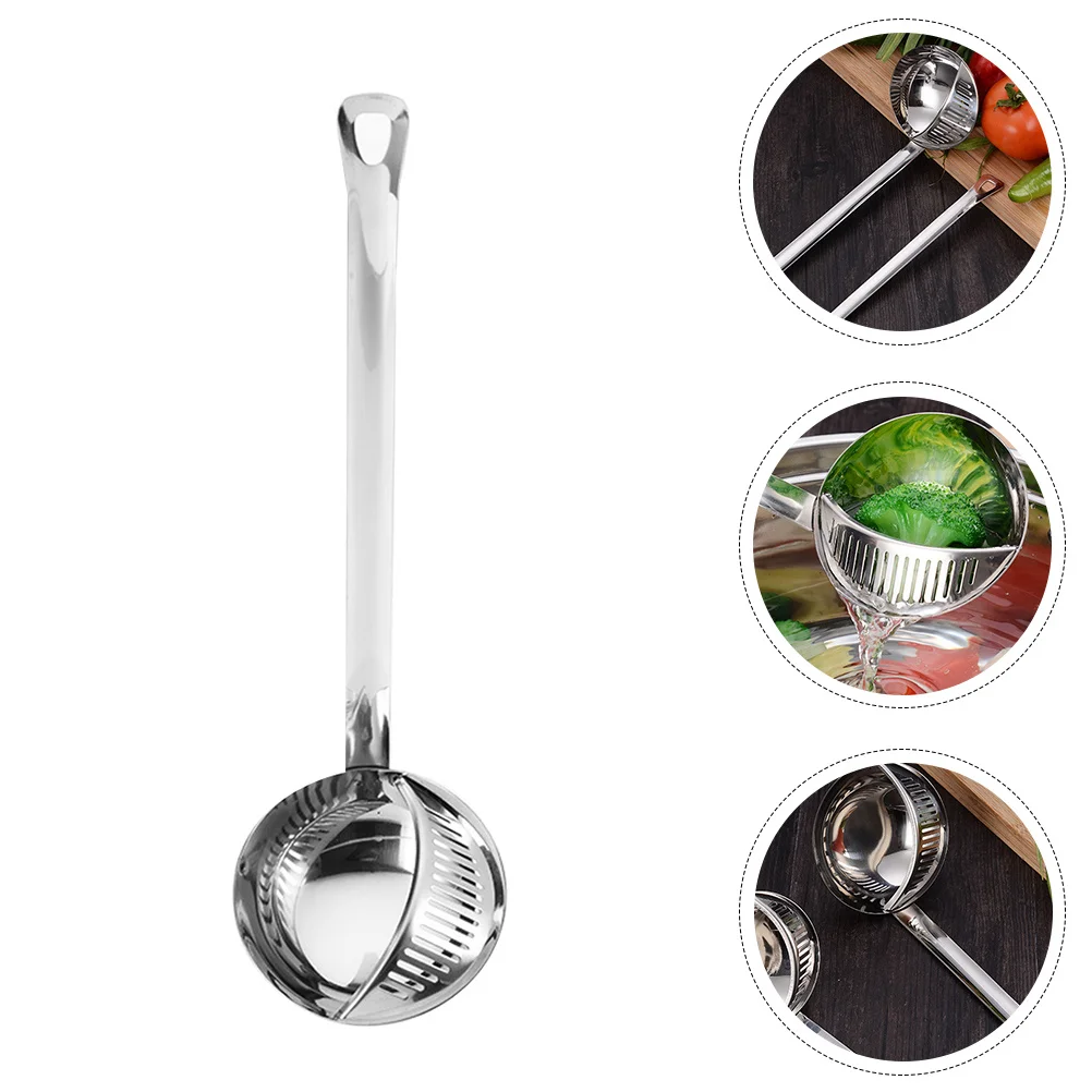 

Stainless Steel Colander Spoon Long Handle Oil Filter Soup Ladle Kitchen Cooking Utensil For Home Restaurant Hotpot Tea