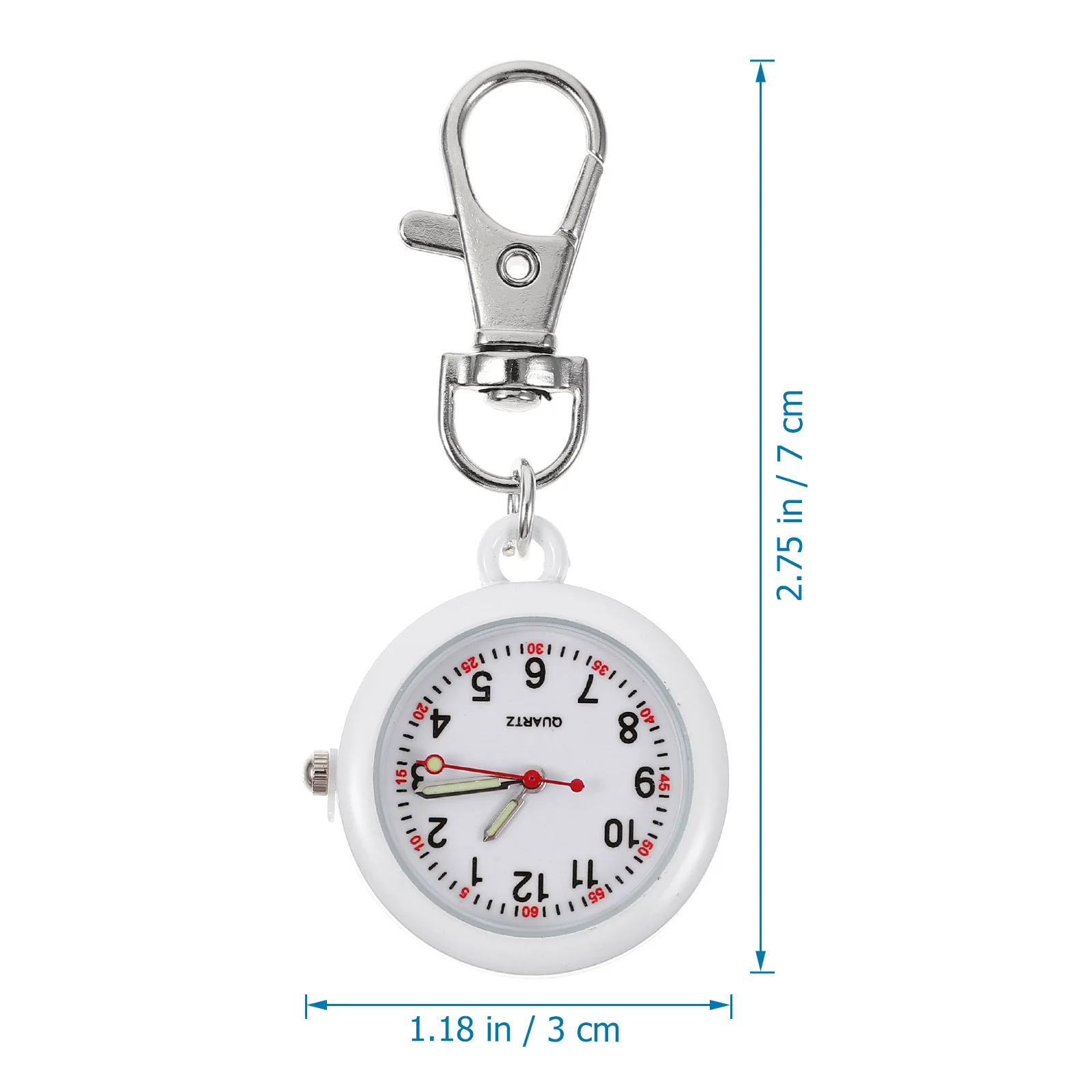 Exquisite Finish Clip on Doctor Watch Stainless Steel Silicone Watch for Nurses Nursing Student Essential Accessory