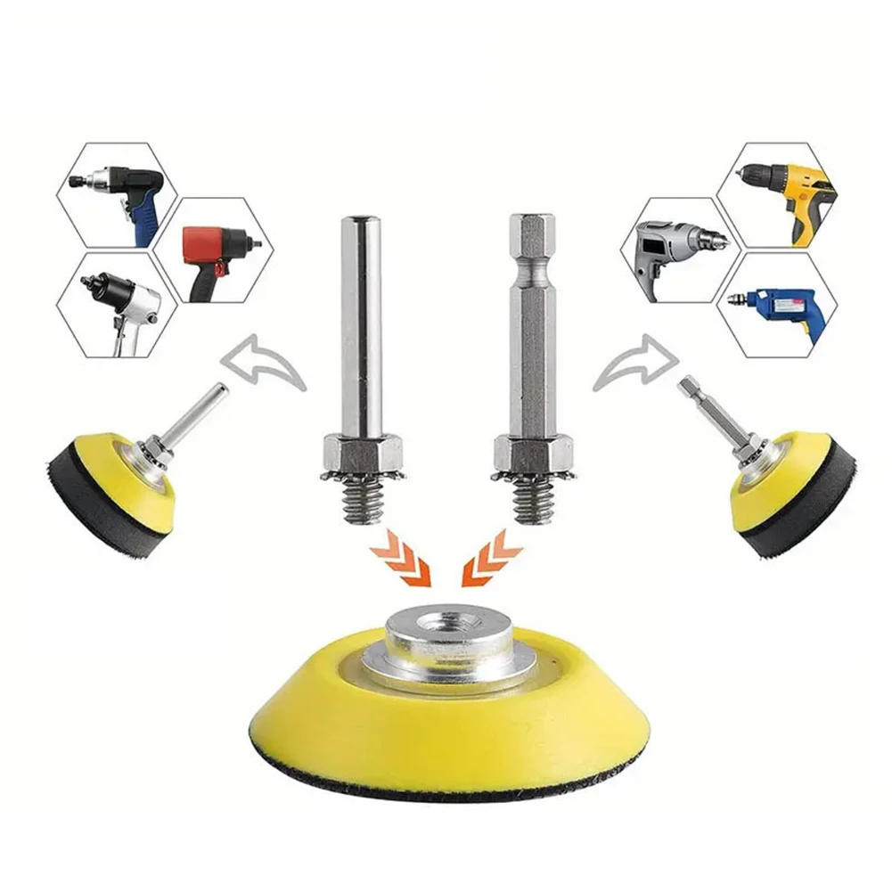 مجموعة ورق الصنفرة الألومينا 3 بوصة 80-3000 ورق تلميع حصى مع لوحة وسادة قرص الصنفرة ومقبض مجموعة ملحقات الأدوات الدوارة #5